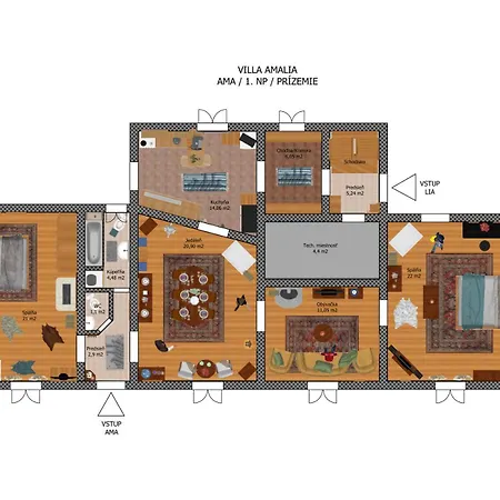 Amalia, Centrum Banska Stiavnica, Parkovanie Pre 2 Auta, Velka Zahrada S Krbom, Amalia Pre 16 Osob Alebo Samostatne Nezavisle Prve Podlazie Ama Pre 8 Osob Alebo Samostatne Nezavisle Podkrovie Lia Pre 8 Osob,pristup Cez Pi Villa